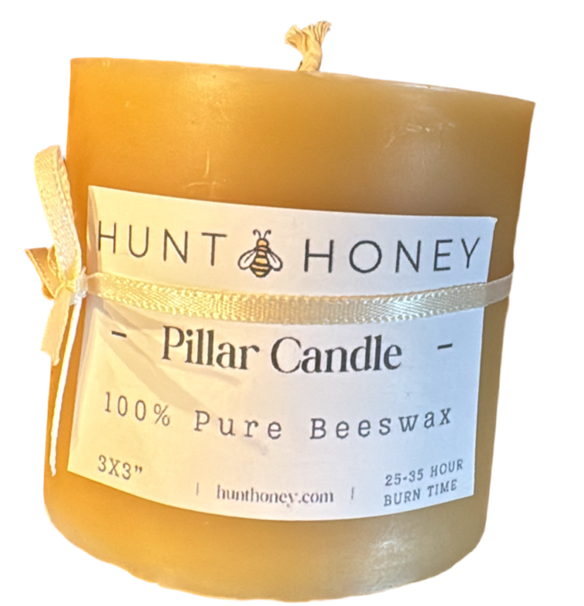 3x3 Beeswax Pillar Candle